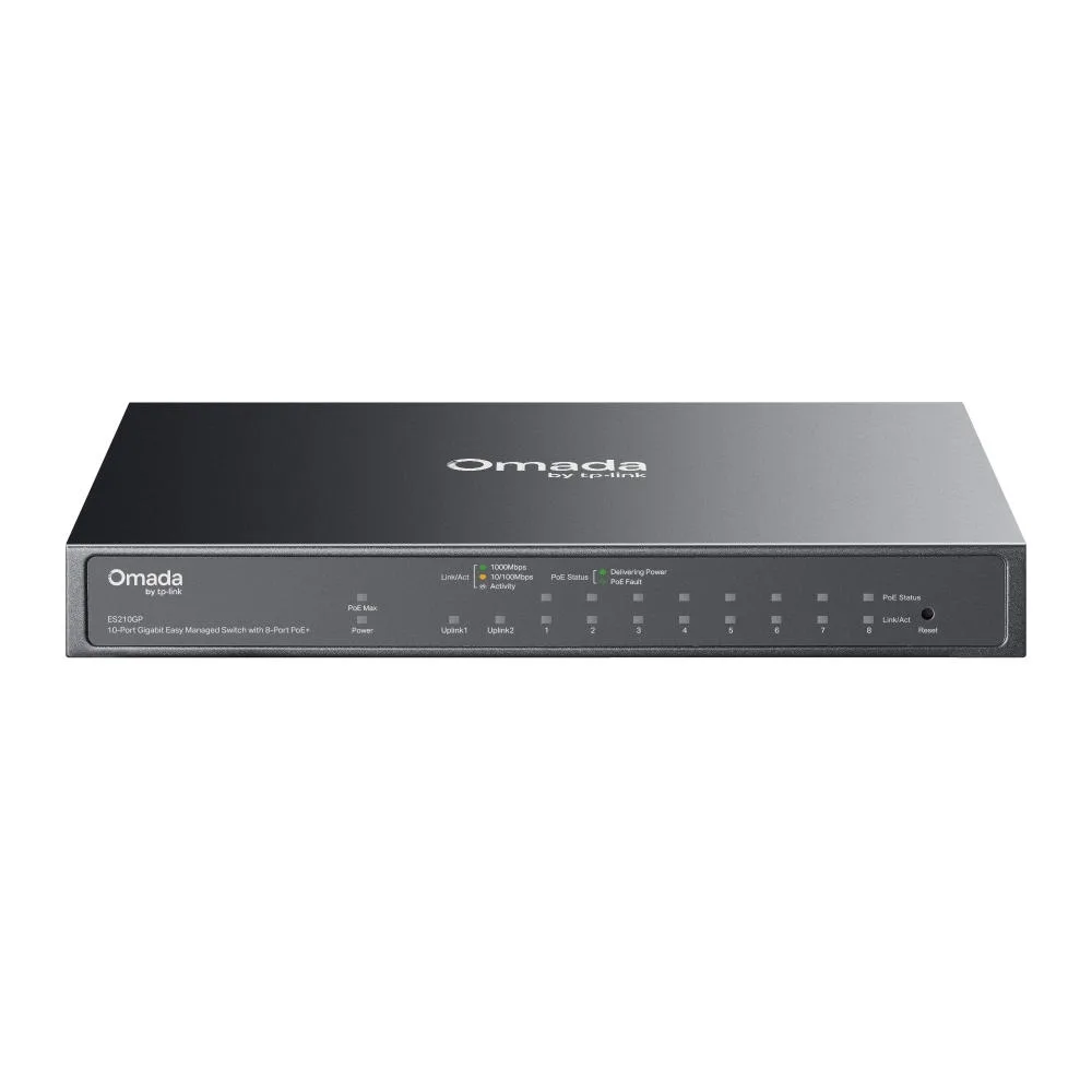 Коммутатор Easy Managed TP-Link Omada ES210GP 8×GE PoE+ 63 Вт