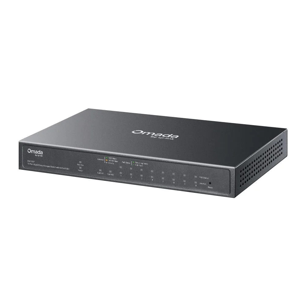 Коммутатор Easy Managed TP-Link Omada ES210GP 8×GE PoE+ 63 Вт — фото 6
