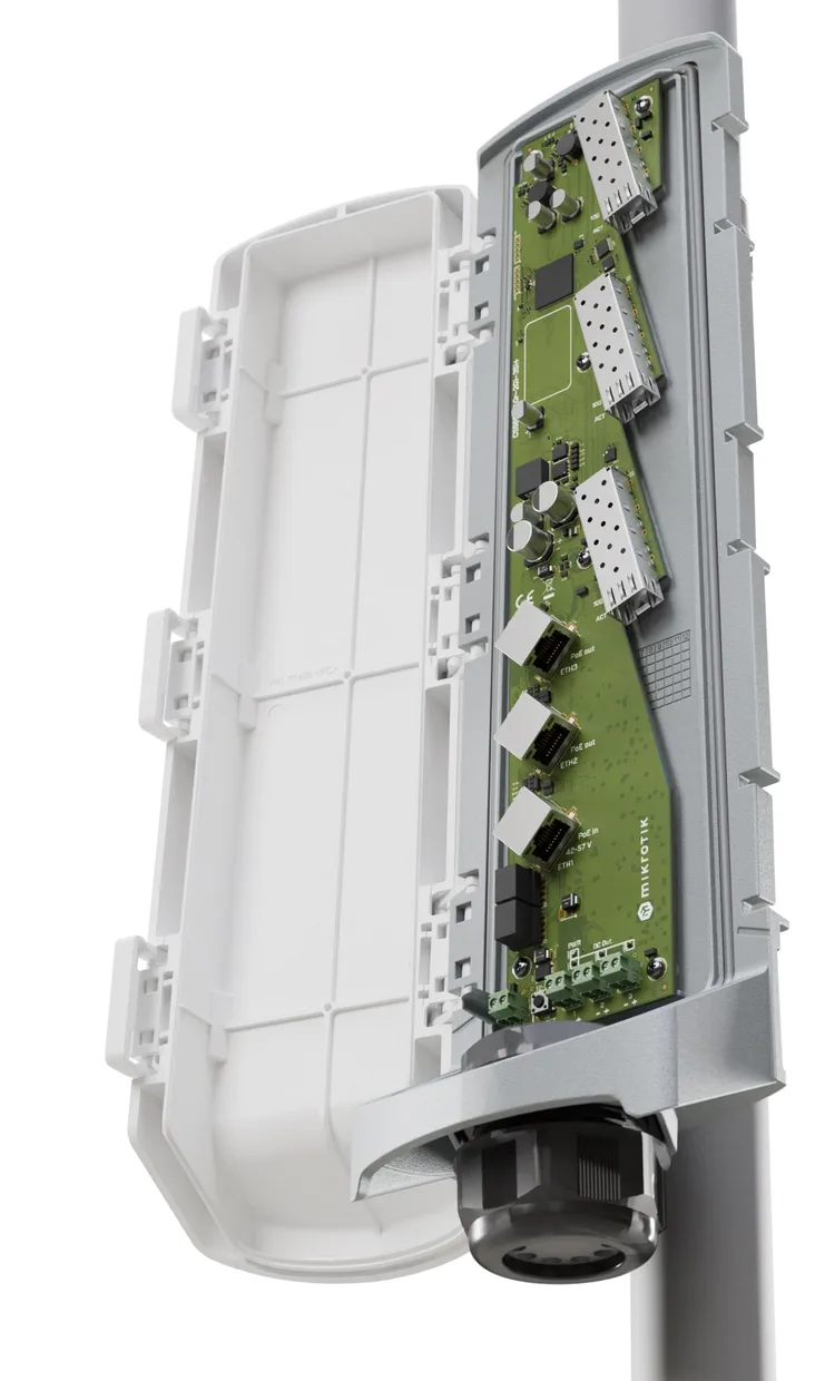 Комутатор вуличний MikroTik GPeR x6 (CSS606-1G-2Gi-3S+OUT) — фото 3