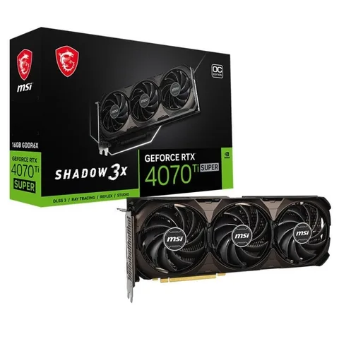 Видеокарта MSI GeForce RTX 4070 Ti Super 16GB GDDR6X Shadow 3X OC (GeForce RTX 4070 Ti SUPER 16G SHADOW 3X OC)