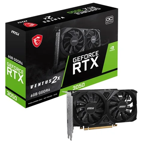 Видеокарта MSI GeForce RTX 3050 6GB GDDR6 Ventus 2X OC (GeForce RTX 3050 VENTUS 2X 6G OC)
