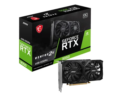 Видеокарта MSI GeForce RTX 3050 6GB GDDR6 Ventus 2X E 6G OC (GeForce RTX 3050 VENTUS 2X E 6G OC)