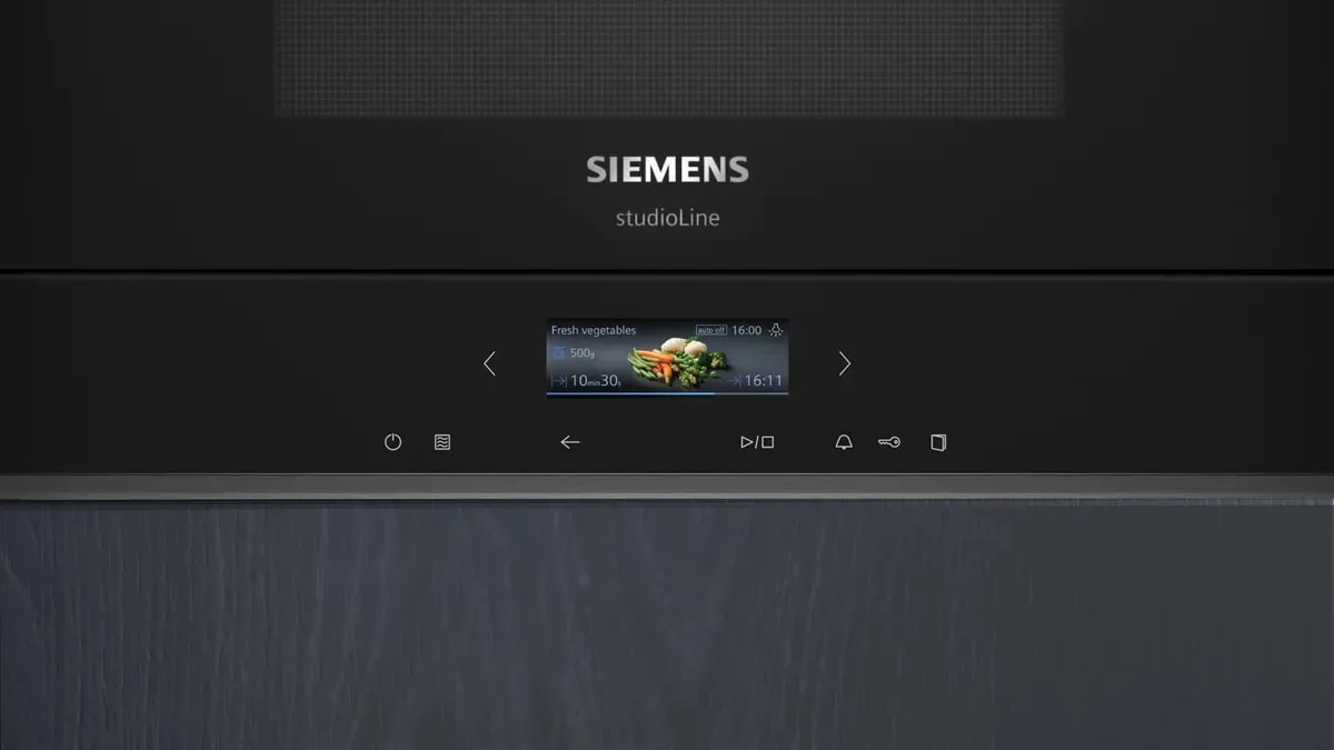 Мікрохвильова піч вбудована Siemens BE732L1B1 21 л чорна — фото 4