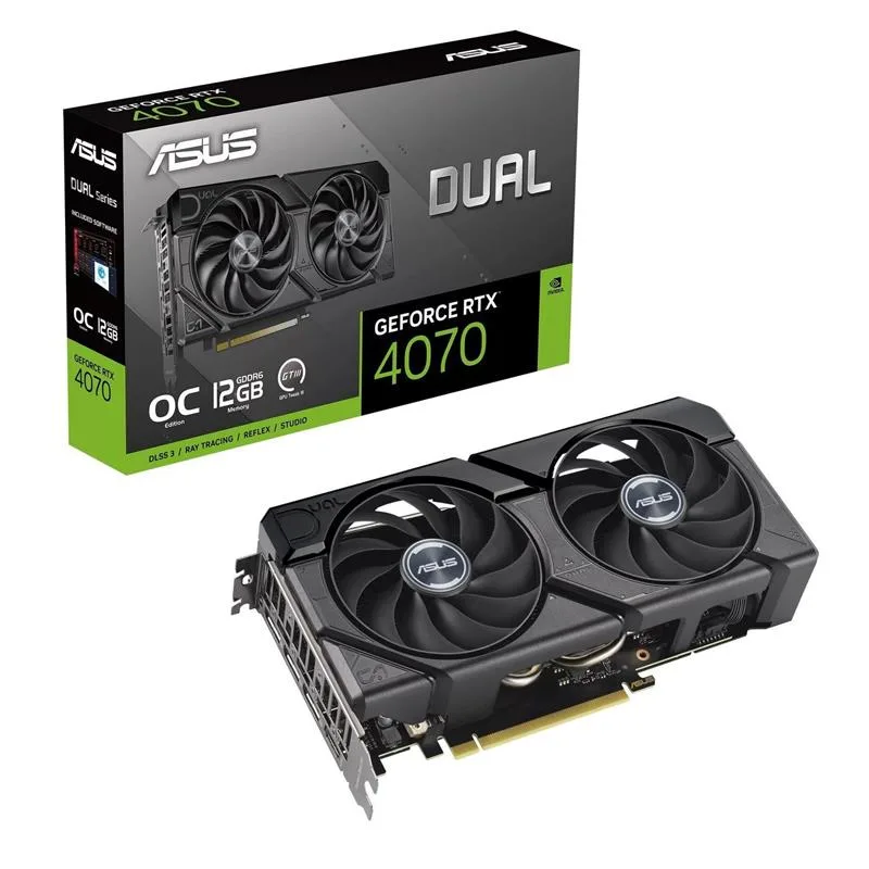 Видеокарта Asus GeForce RTX 4070 12GB GDDR6 Dual EVO OC (DUAL-RTX4070-O12GD6-EVO)