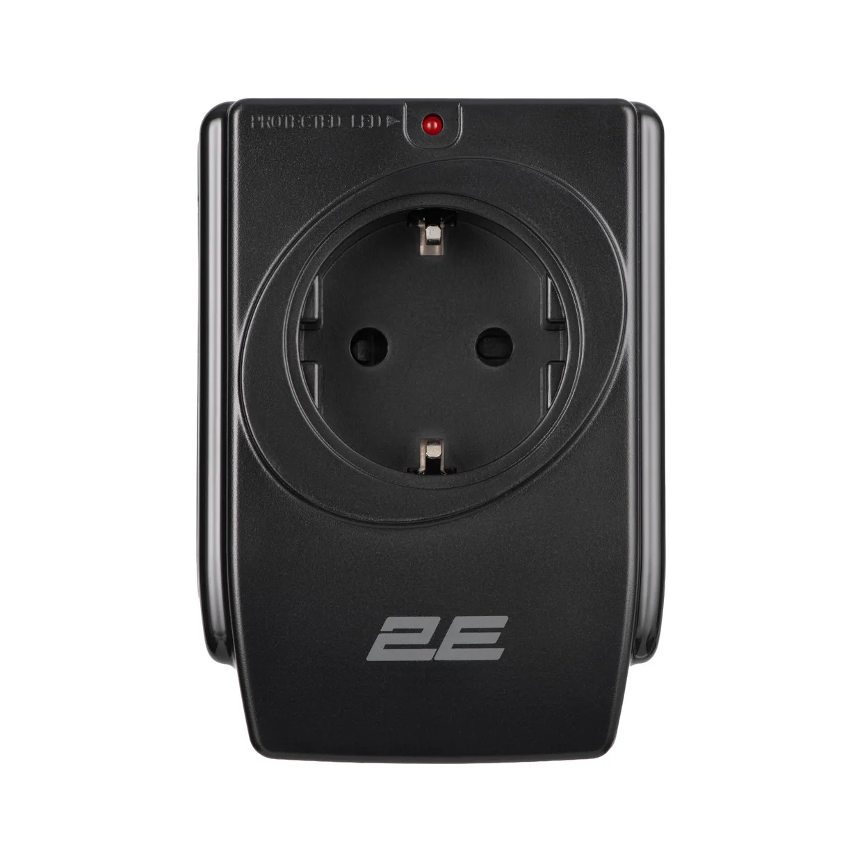 Адаптер-фильтр сетевой 2E 1 розетка 16 А, 2×USB-A черный — фото 2