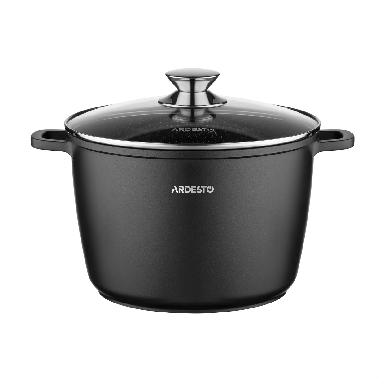 Каструля з кришкою Ardesto Gemini Lazio 6,2 л, литий алюміній, чорний (AR1962CA)
