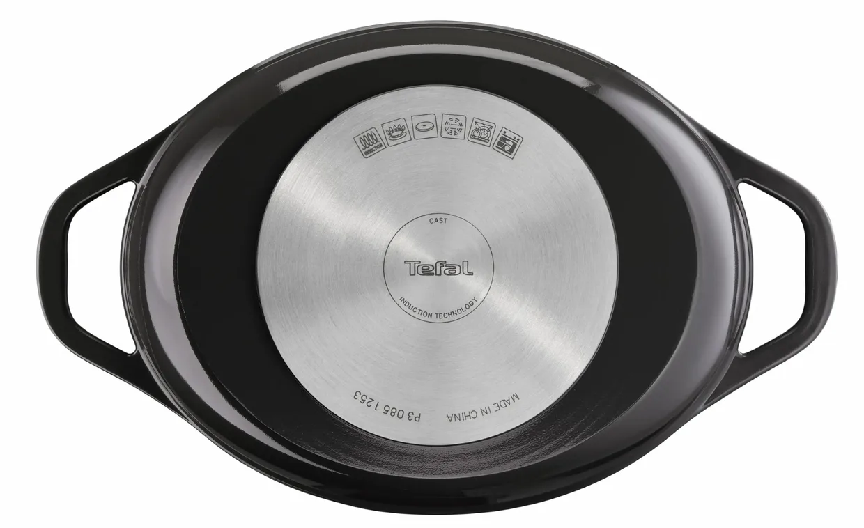 Каструля з кришкою Tefal Air 5,7 л, овальна, чорна (E2558904) — фото 2