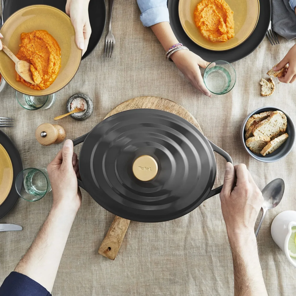 Каструля з кришкою Tefal Air 5,7 л, овальна, чорна (E2558904) — фото 8