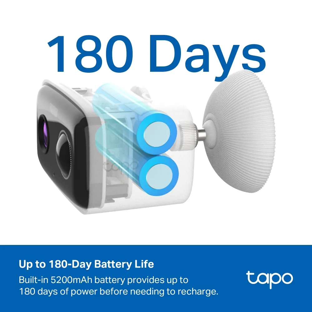 IP-камера аккумуляторная TP-Link Tapo C400 белая — фото 5