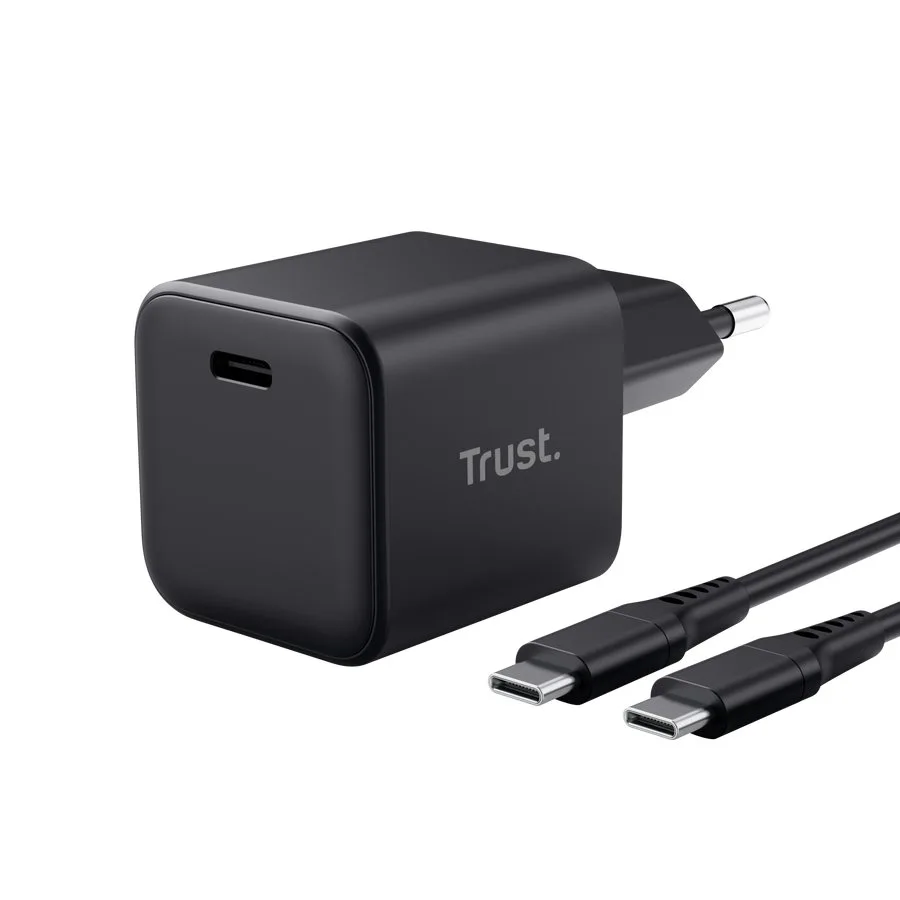 Мережевий зарядний пристрій Trust Maxo 65 Вт USB-C GaN чорний