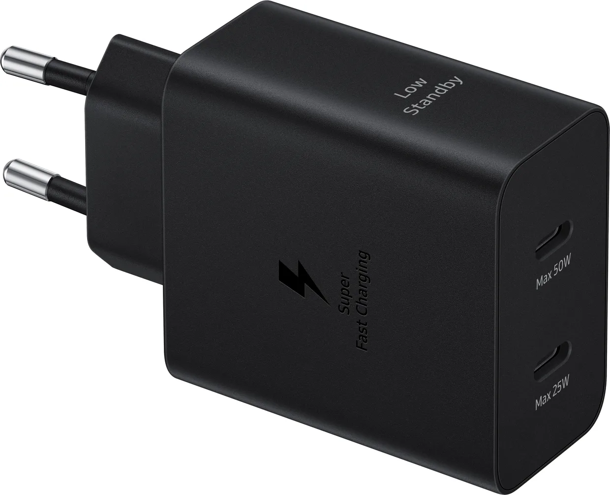 Сетевое зарядное устройство Samsung EP-T5020 50 Вт 2×USB-C, кабель USB-C 1,8 м черный — фото 4