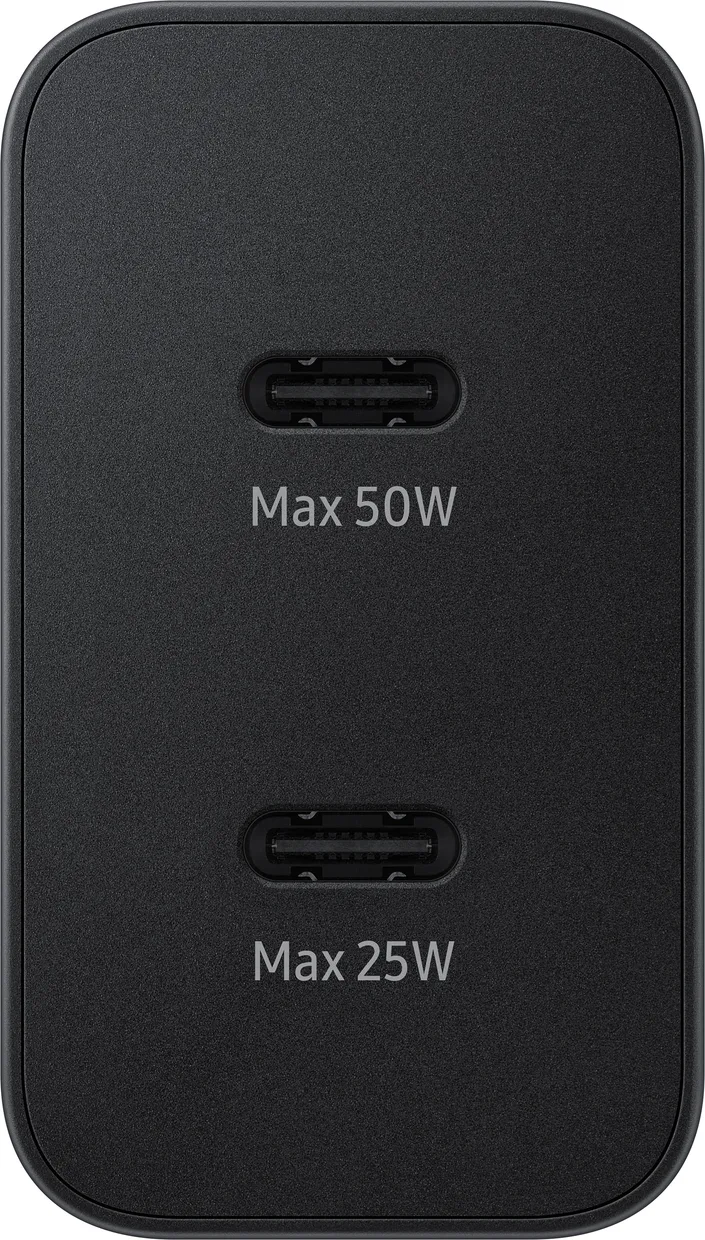 Сетевое зарядное устройство Samsung EP-T5020 50 Вт 2×USB-C, кабель USB-C 1,8 м черный — фото 5
