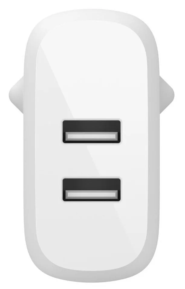 Мережевий зарядний пристрій Belkin BoostCharge 24 Вт 2×USB-A білий — фото 2