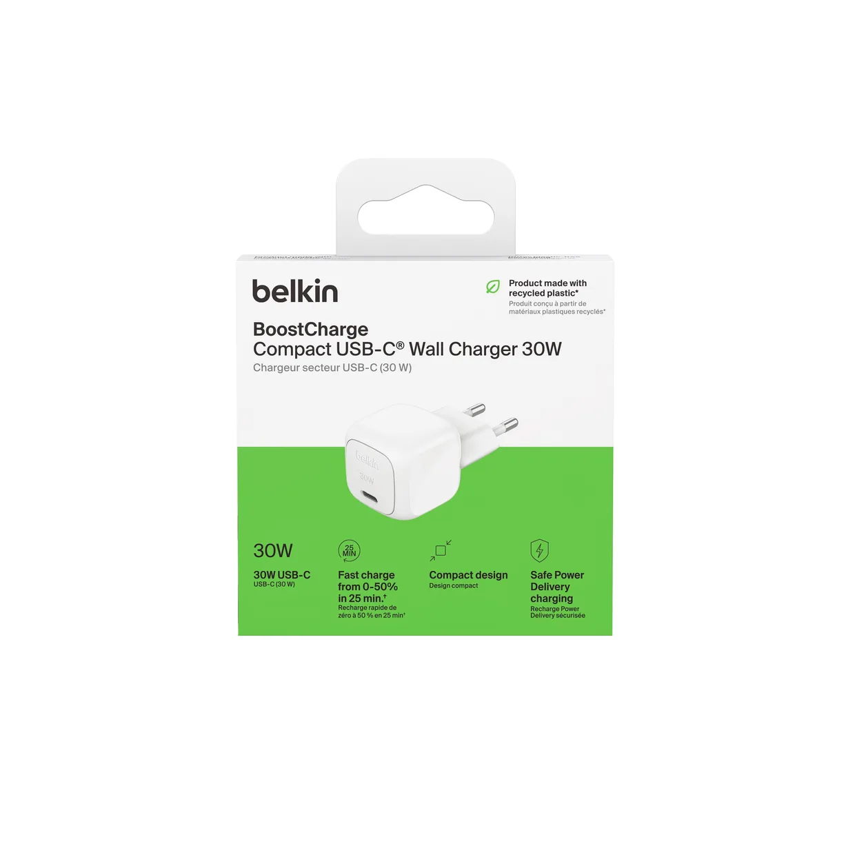 Сетевое зарядное устройство Belkin BoostCharge Pro 30 Вт USB-C PD PPS белый — фото 7