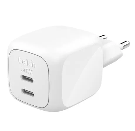 Сетевое зарядное устройство Belkin BoostCharge Pro 50 Вт 2×USB-C GaN белый