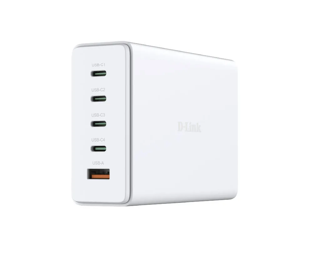 Сетевое зарядное устройство D-Link DCF-241 240 Вт GaN 4×USB-C + USB-A белый