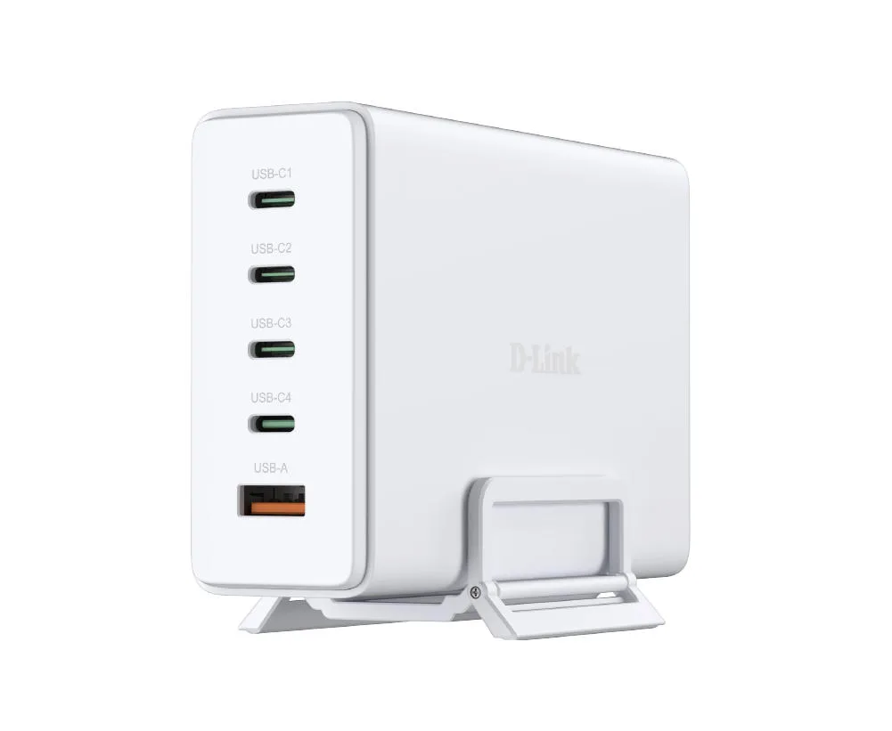 Сетевое зарядное устройство D-Link DCF-241 240 Вт GaN 4×USB-C + USB-A белый — фото 5