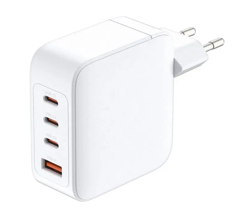Мережевий зарядний пристрій D-Link DCF-141 140 Вт GaN 3×USB-C + USB-A білий