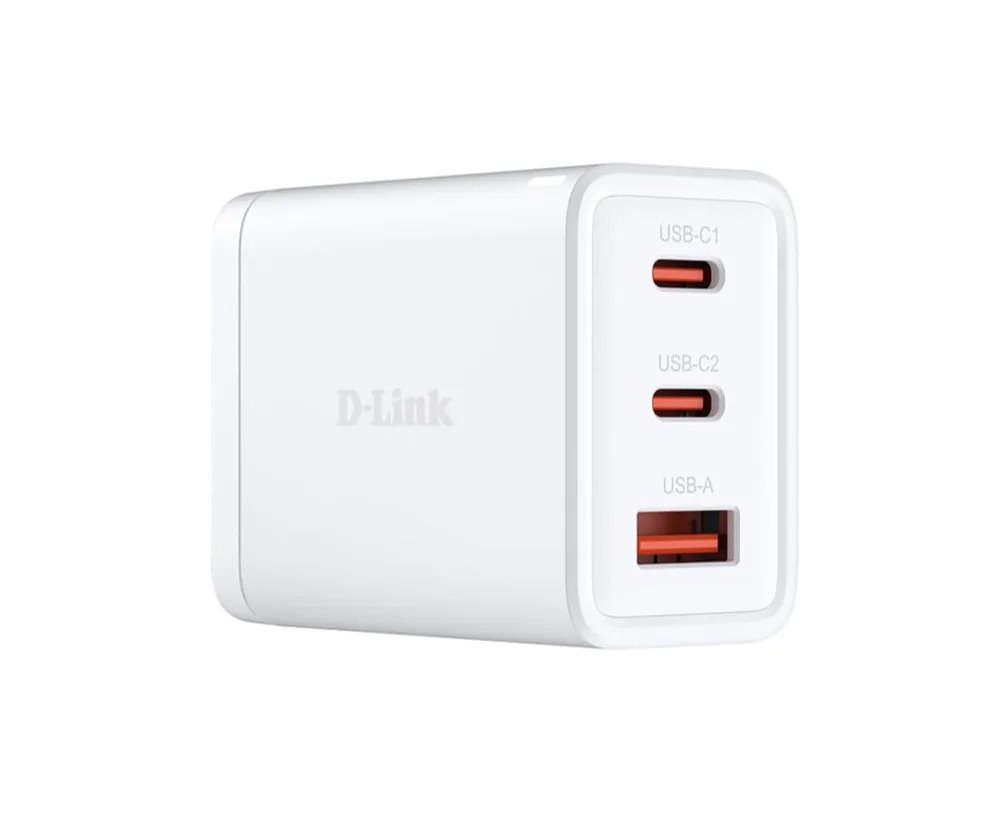 Сетевое зарядное устройство D-Link DCP-651 65 Вт GaN 2×USB-C + USB-A белый — фото 4