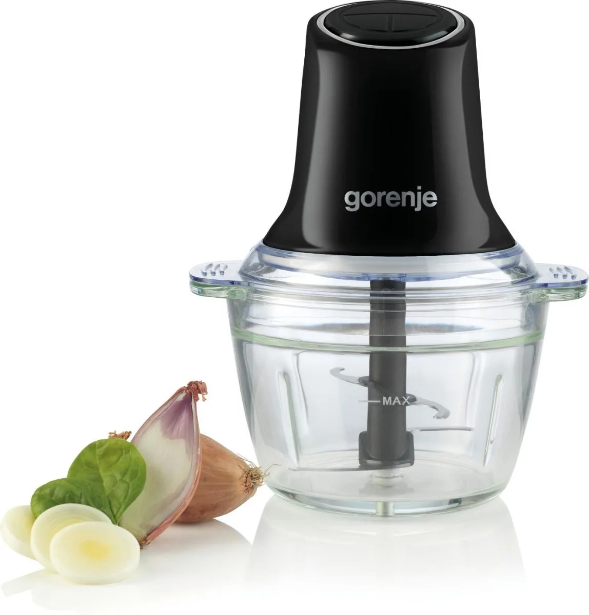 Подрібнювач Gorenje S501GBK 1 л, скляна чаша, чорний — фото 2