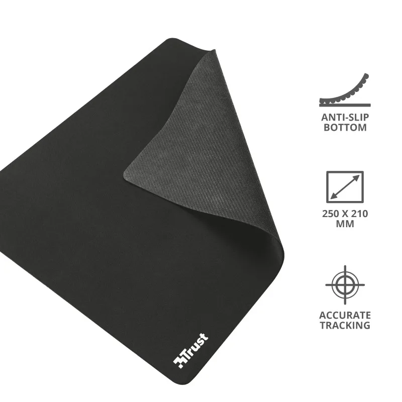 Игровая поверхность Trust Mouse Pad M (250×210 мм) черная — фото 4