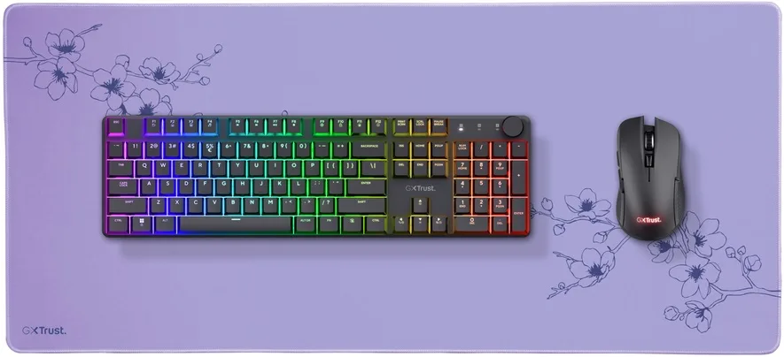 Игровая поверхность Trust GXT 759 XXL (900×400 мм) Blossom фиолетовая — фото 5