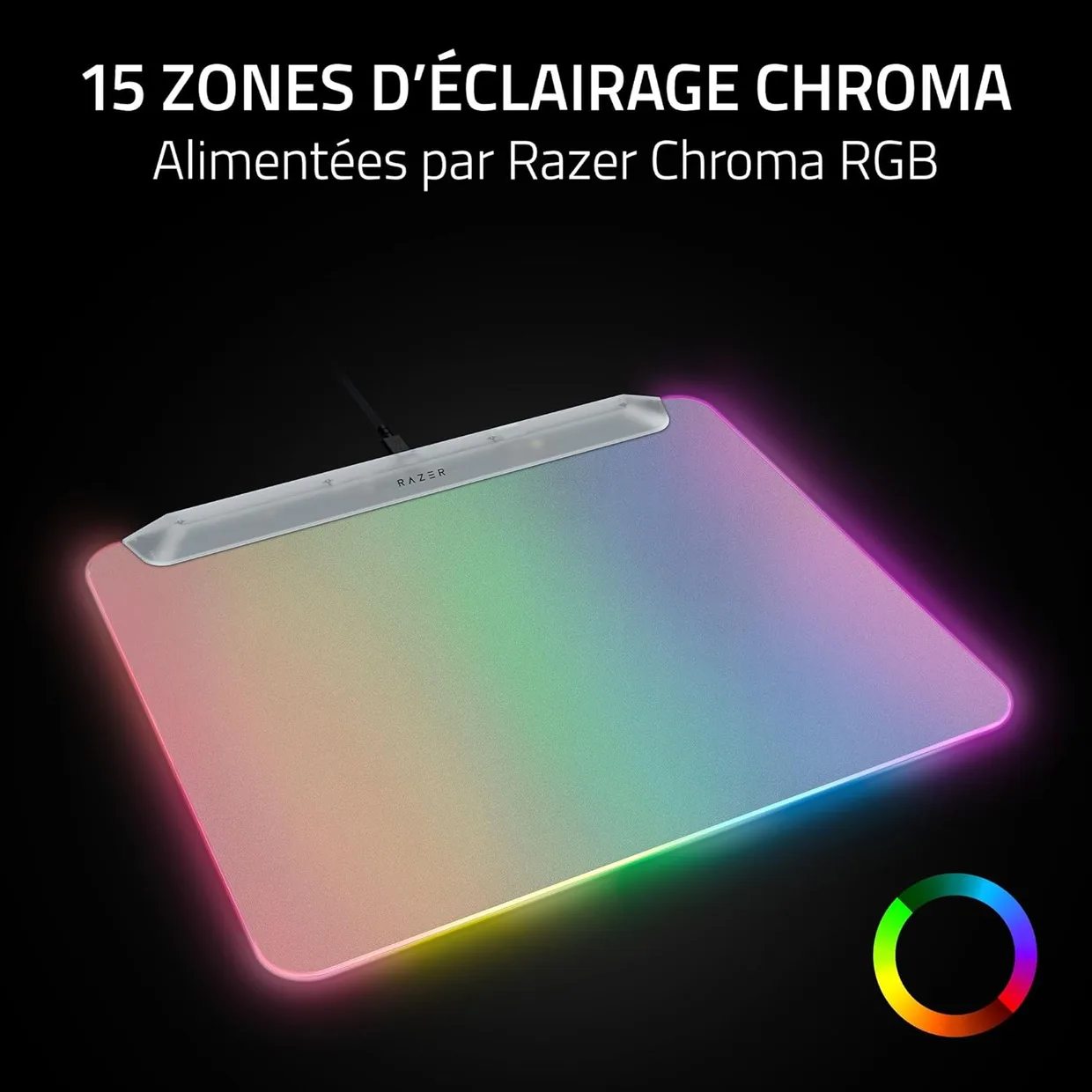 Ігрова поверхня Razer Firefly V2 Pro M (360×278 мм) RGB, Phantom White Edition — фото 3