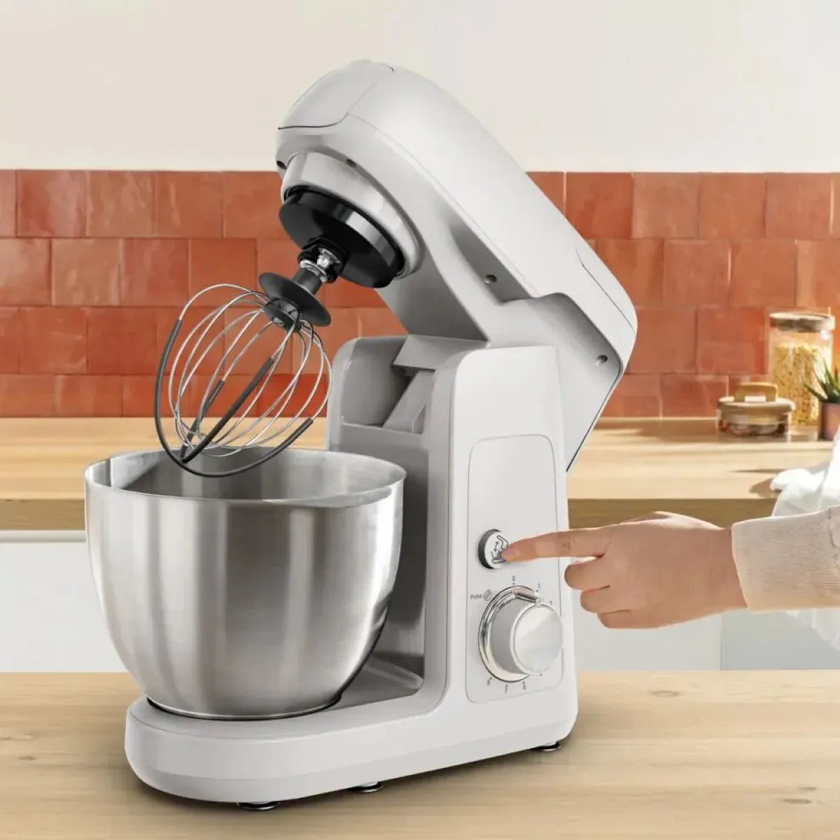 Планетарный миксер Tefal Bake Partner QB525B белый — фото 7