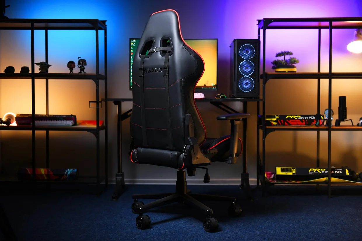 Игровое кресло 2E Gaming Hibagon II черно-красное — фото 3