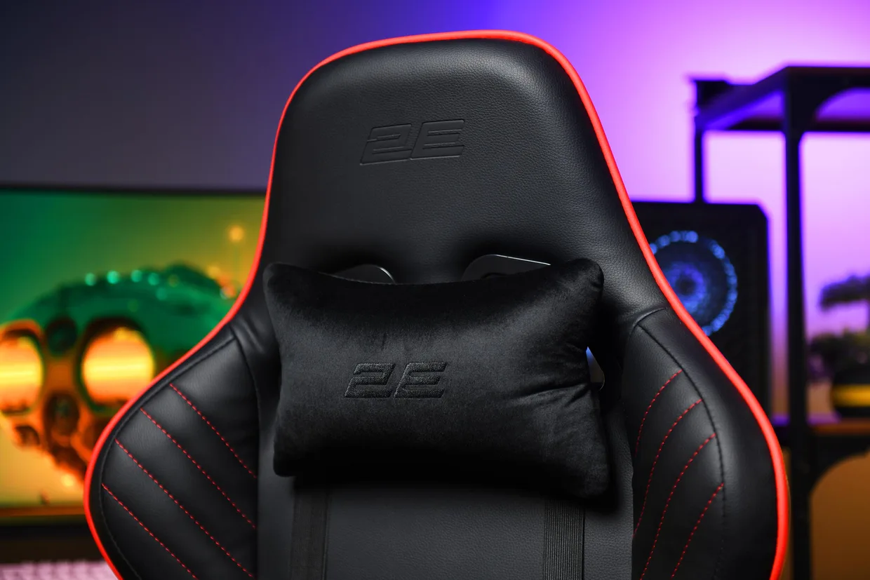 Игровое кресло 2E Gaming Hibagon II черно-красное — фото 4