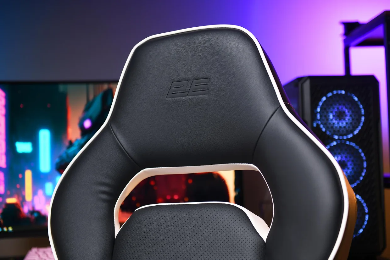 Ігрове крісло 2E Gaming Hebi чорно-біле — фото 4