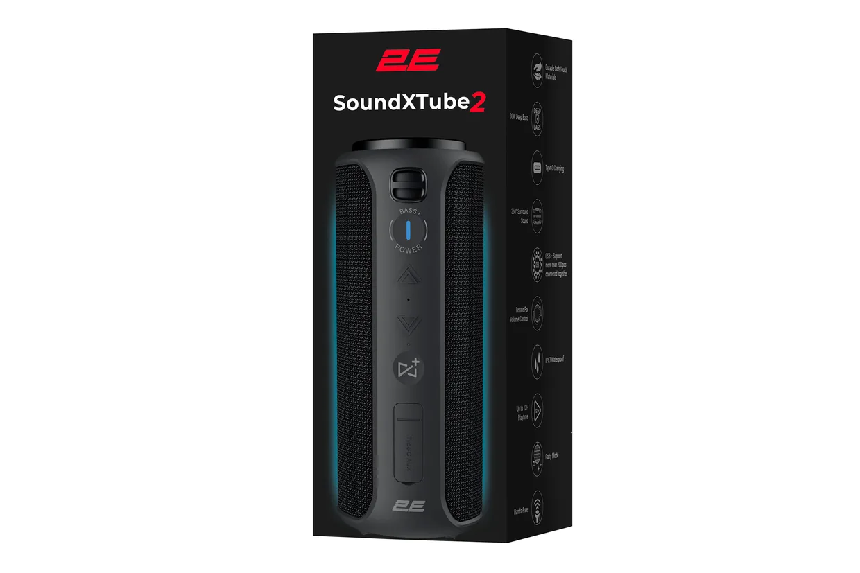 Портативная колонка 2E SoundXTube2 черная — фото 8