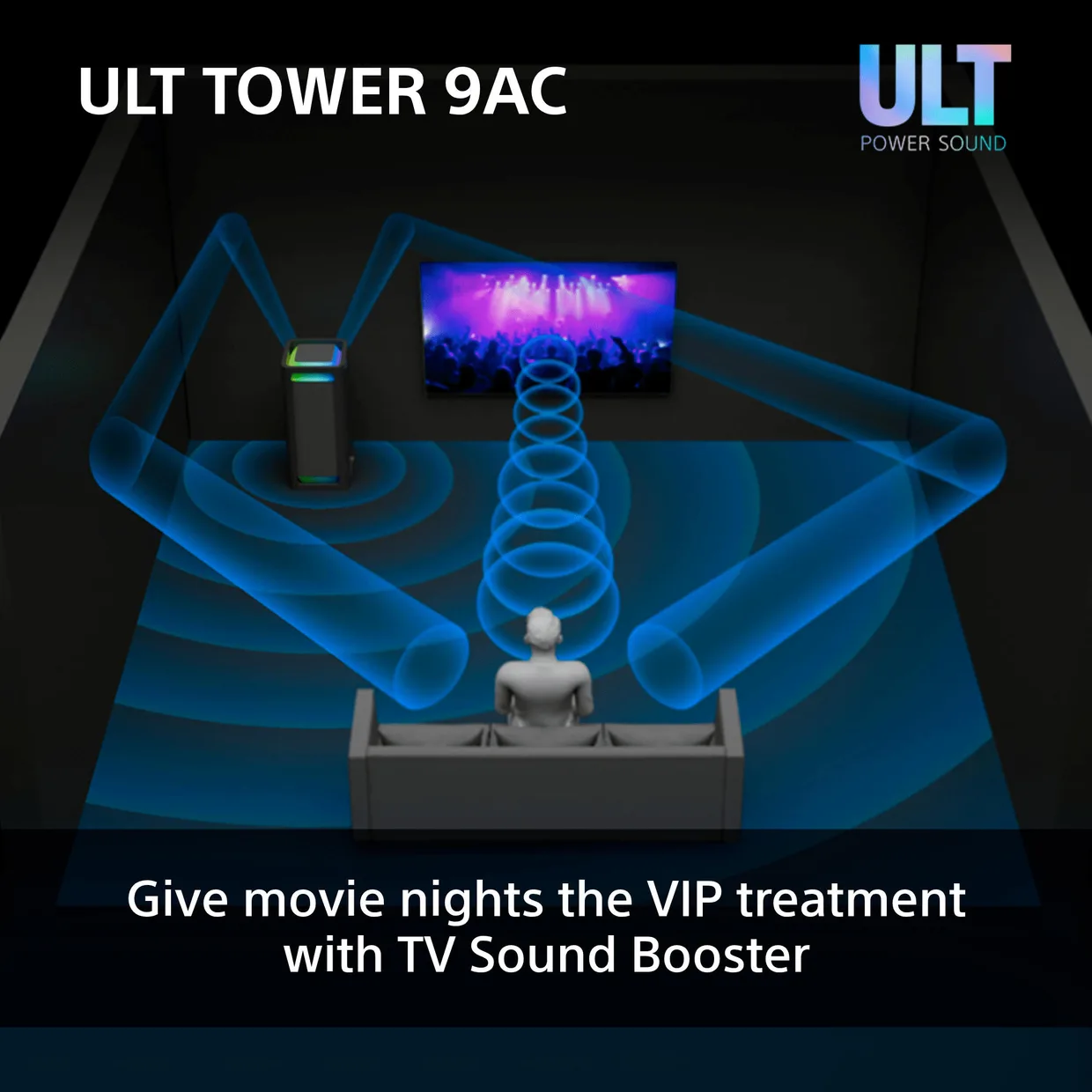 Party-колонка Sony ULT TOWER 9AC чорна — фото 15