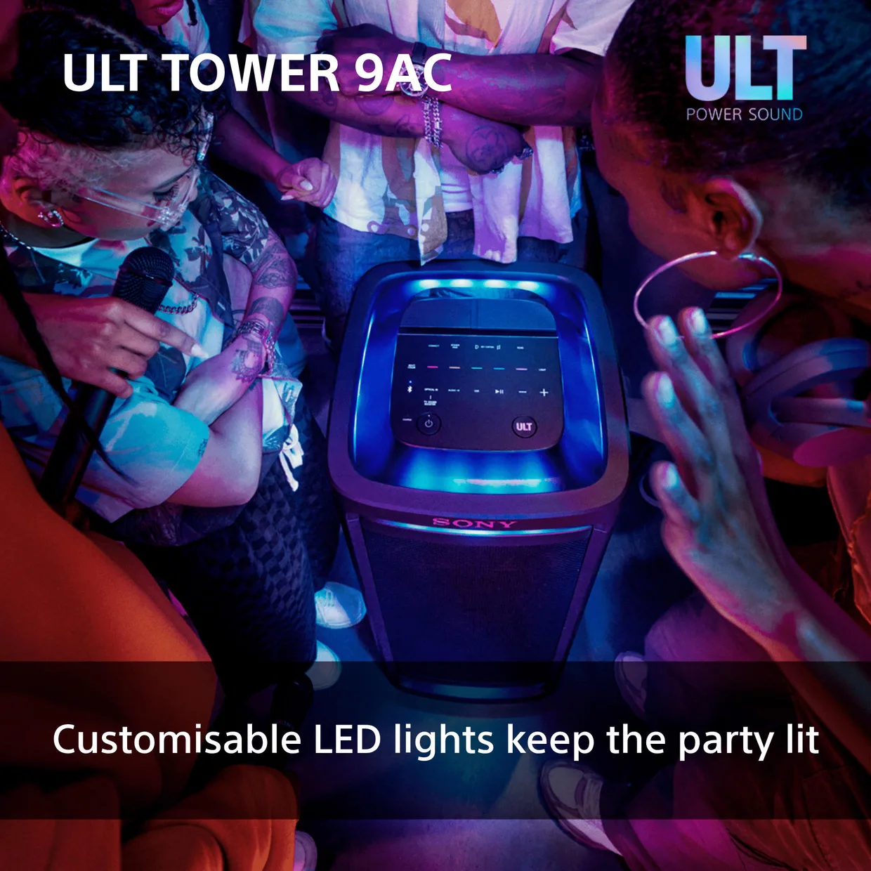 Party-колонка Sony ULT TOWER 9AC чорна — фото 18