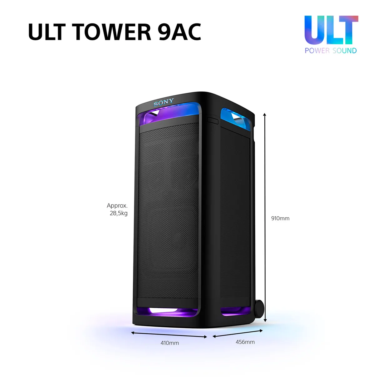 Party-колонка Sony ULT TOWER 9AC чорна — фото 22