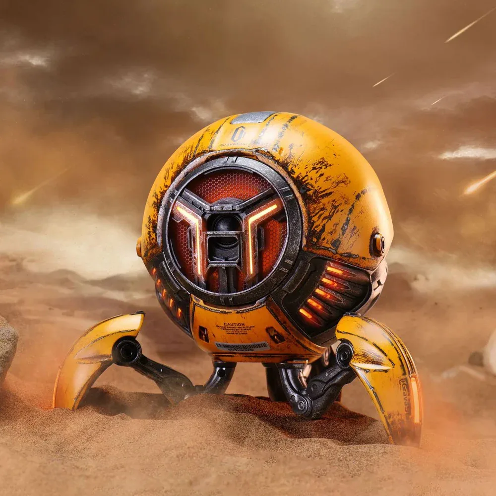 Портативная колонка GravaStar Mars Pro 2 Battle-Worn желтая — фото 2