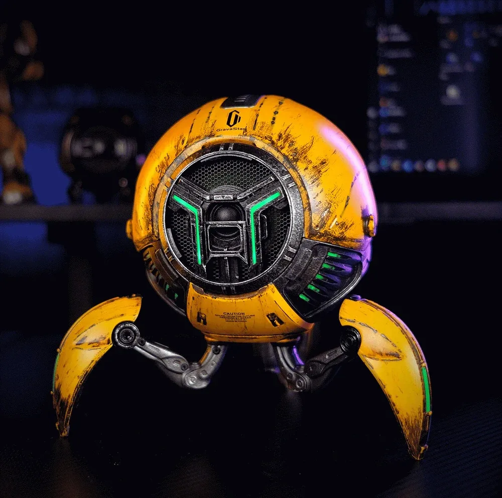 Портативная колонка GravaStar Mars Pro 2 Battle-Worn желтая — фото 4