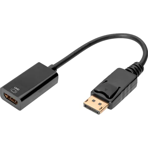 Адаптер Digitus DisplayPort – HDMI 4K активный 0,2 м черный (AK-340415-002-S)