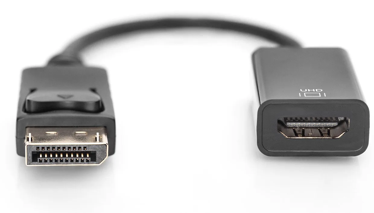 Адаптер Digitus DisplayPort – HDMI 4K активний 0,2 м чорний (AK-340415-002-S) — фото 2