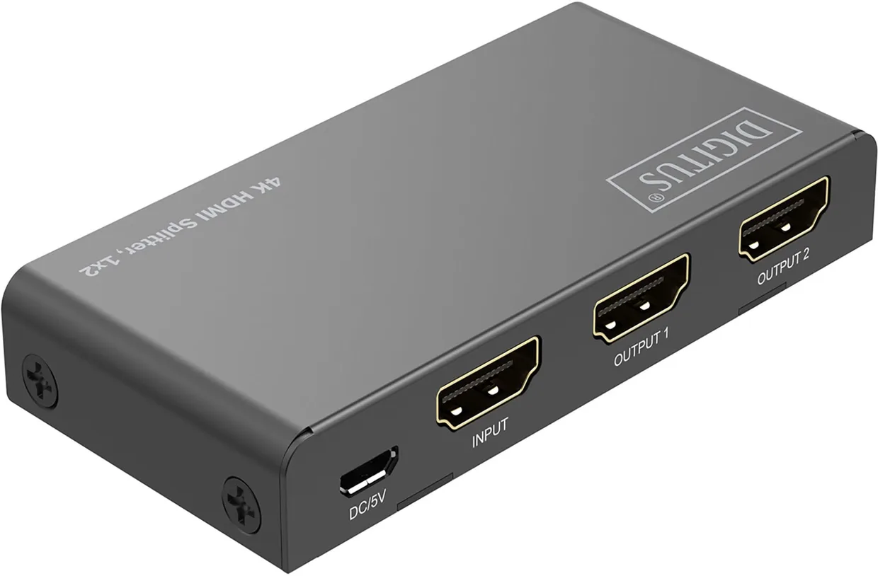 Відеосплітер Digitus HDMI 1×2 4K 60 Гц чорний (DS-55336) — фото 4