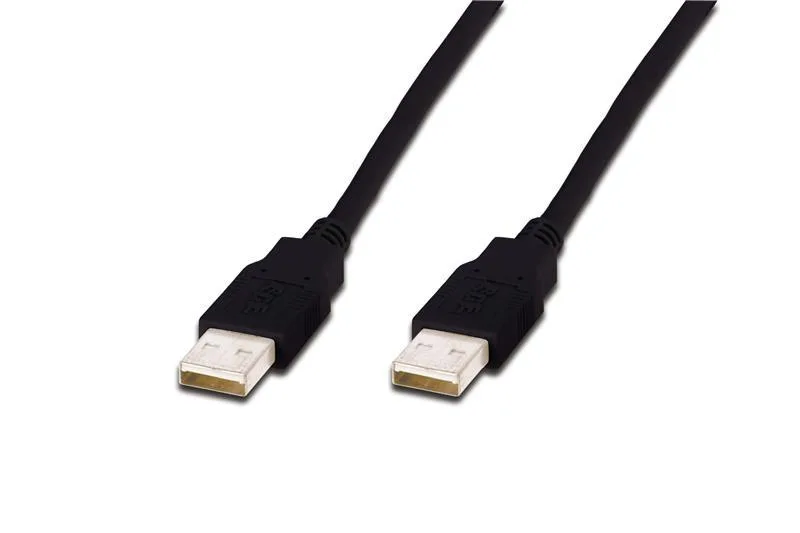 Кабель Digitus USB-A – USB-A 2.0 1 м черный (AK-300100-010-S)