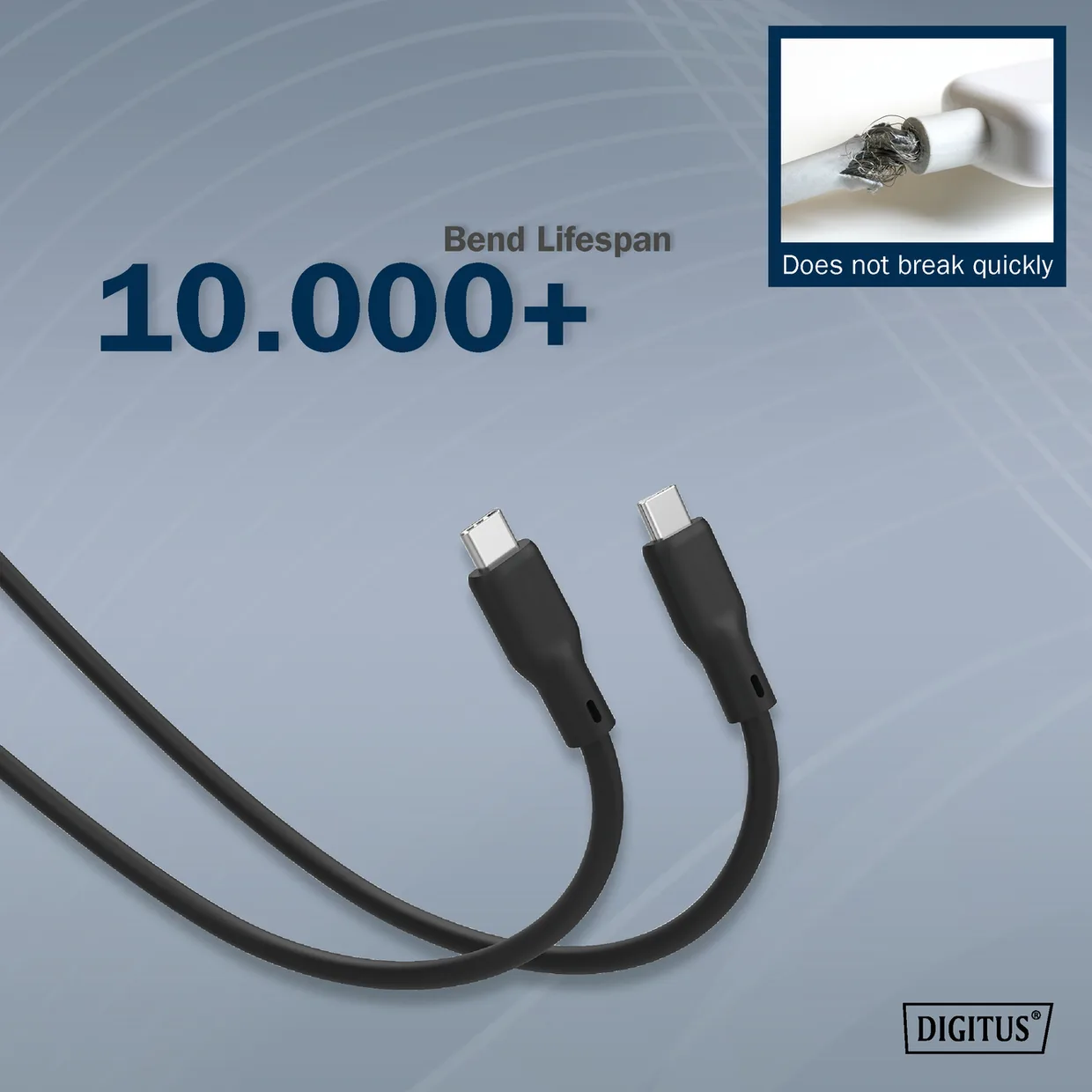 Кабель Digitus USB-C – USB-C USB4 20 Гбит/с 240 Вт 2 м черный (AK-300344-020-S) — фото 5