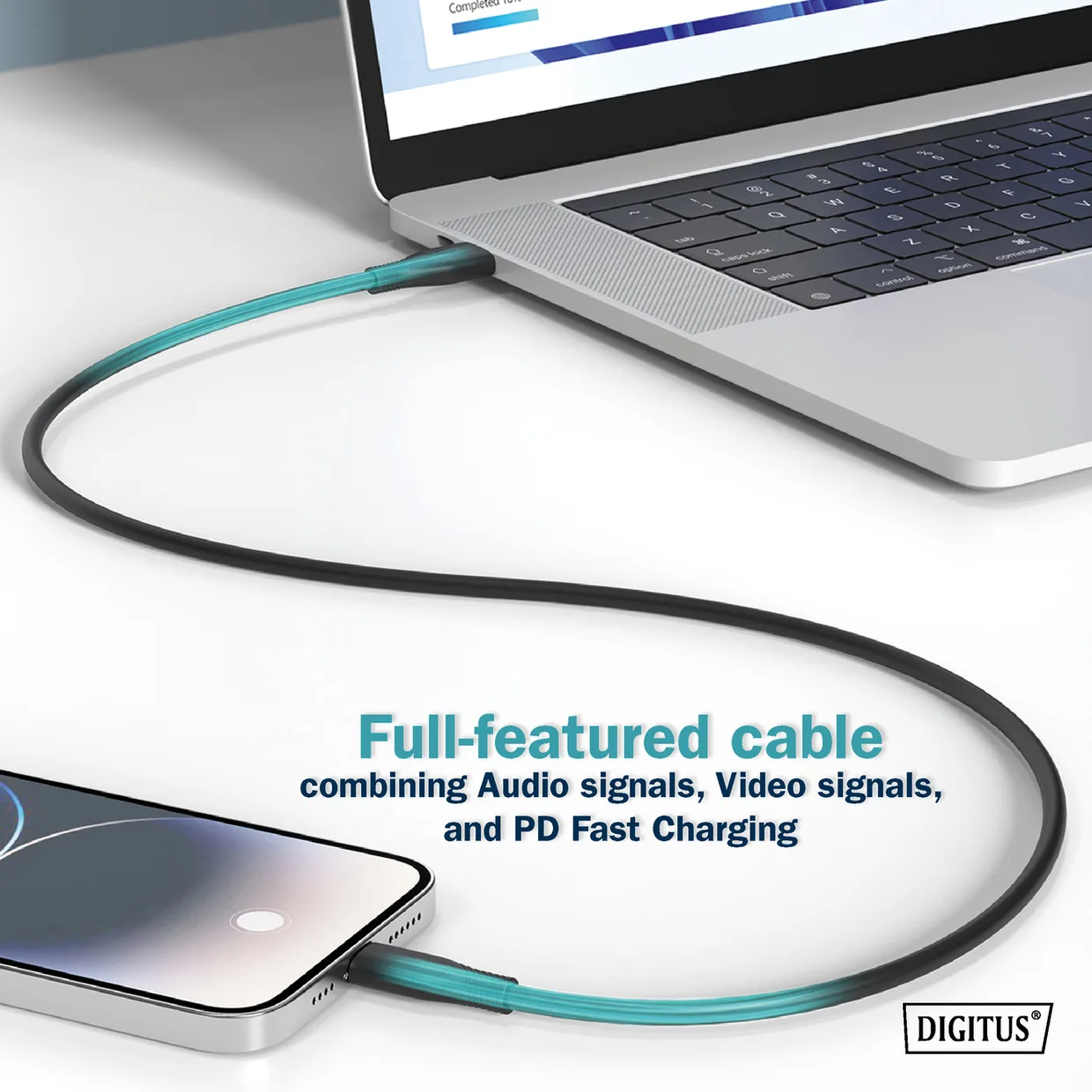 Кабель Digitus USB-C – USB-C USB4 20 Гбит/с 240 Вт 2 м черный (AK-300344-020-S) — фото 9