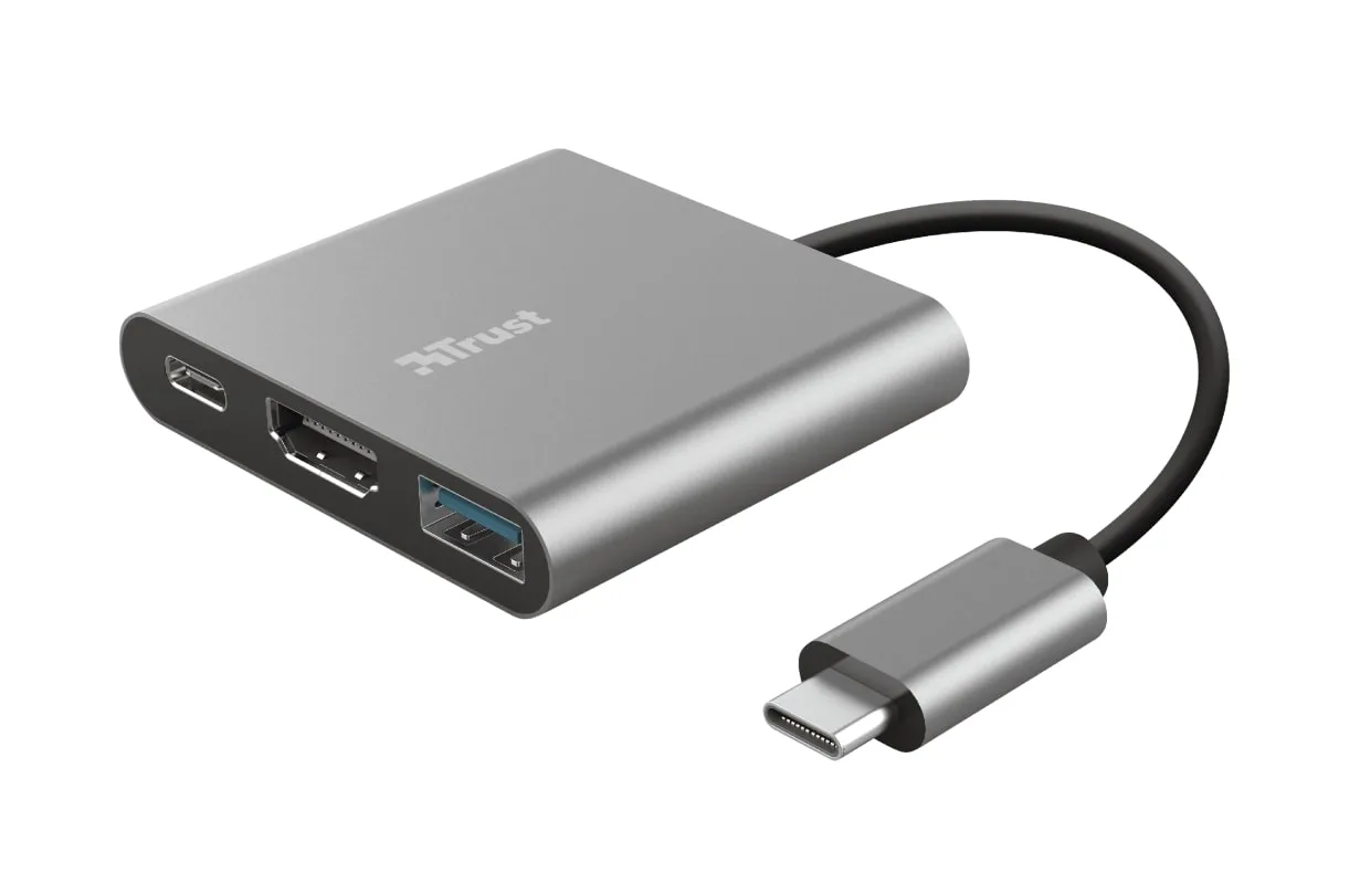 USB-C хаб Trust Dalyx 3-в-1 (USB-A, USB-C PD, HDMI) (23772)
