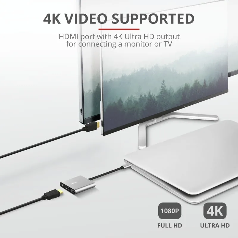 USB-C хаб Trust Dalyx 3-в-1 (USB-A, USB-C PD, HDMI) (23772) — фото 10