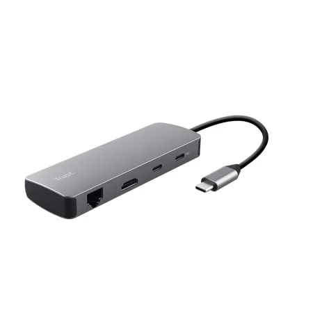 USB-C хаб Trust Dalyx 8-в-1 (HDMI, RJ-45, SD) серый (25672) — фото 5