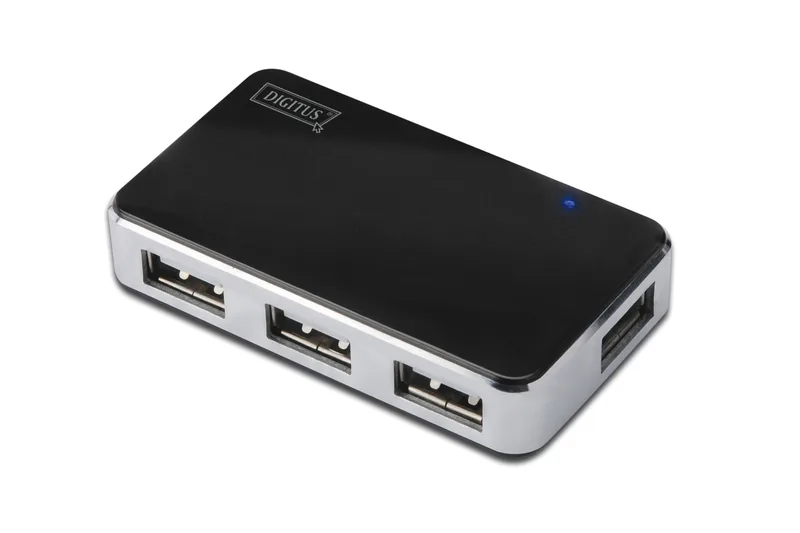 USB-хаб Digitus 4×USB-A 2.0 з блоком живлення (DA-70220)