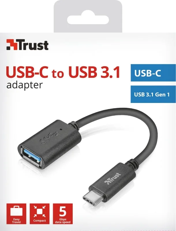 Адаптер Trust Calyx USB-C – USB-A чорний (20967) — фото 6