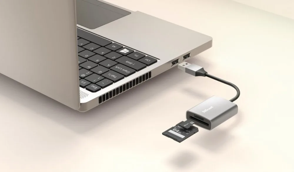 Кардридер Trust Dalyx USB-A 3.2 SD/microSD алюмінієвий (24135) — фото 2
