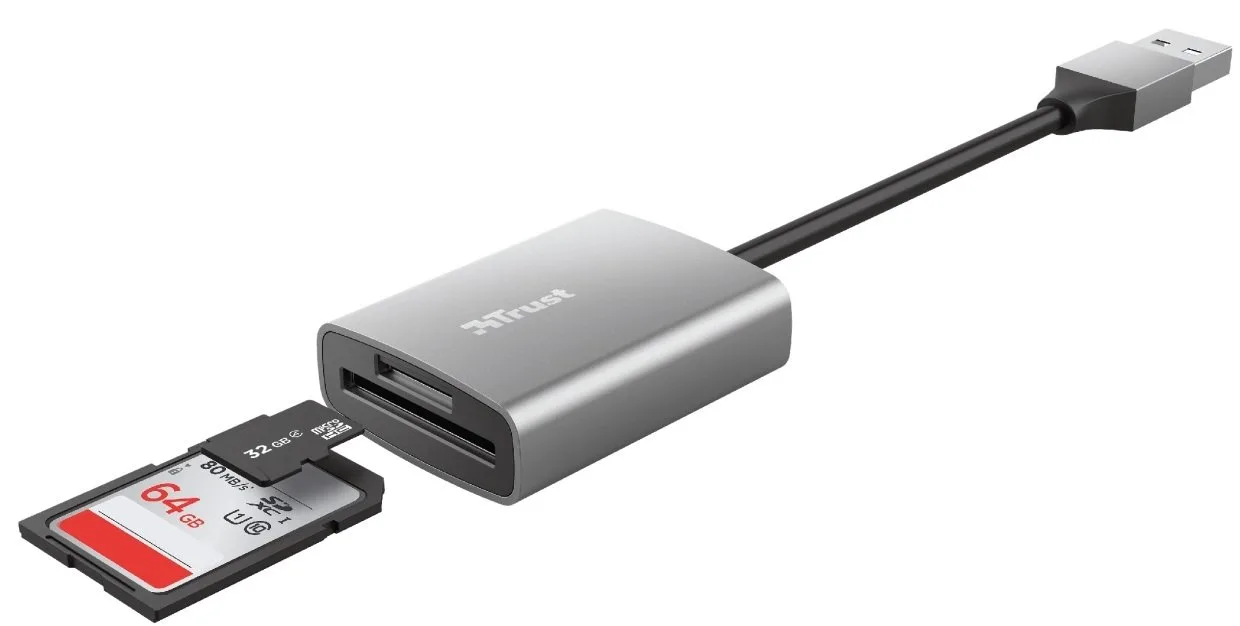 Кардридер Trust Dalyx USB-A 3.2 SD/microSD алюмінієвий (24135) — фото 7